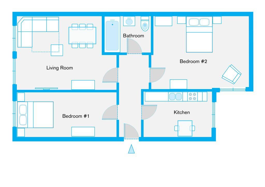 The Rheinsberger - Cosy 2Br One Living Room Up To 6 Berlin Ruang foto